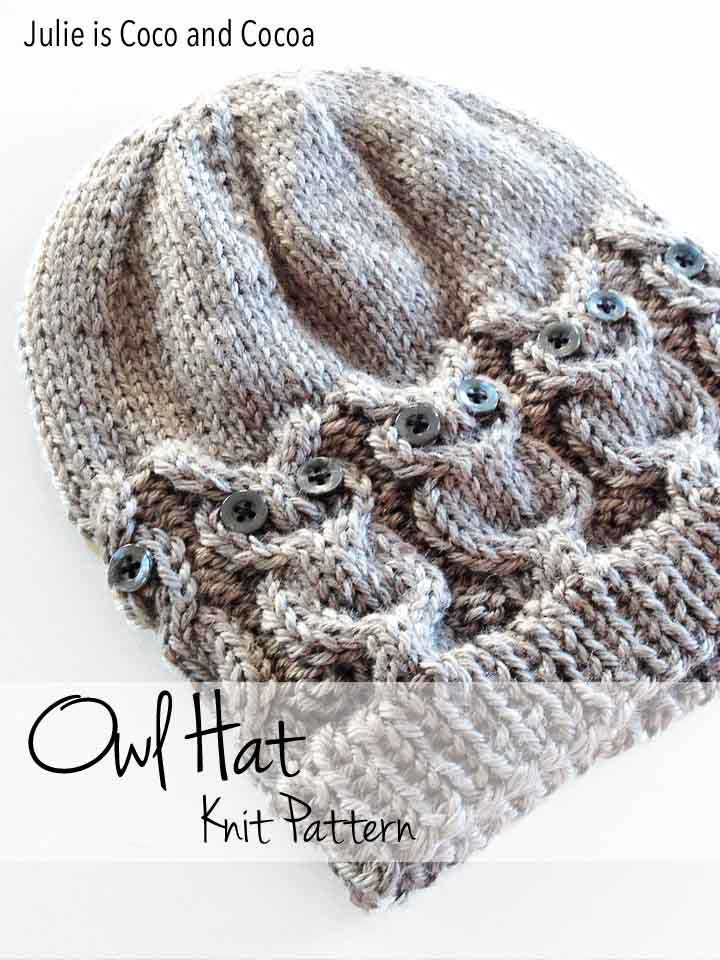Owl Hat Knit Pattern - Julie Measures
