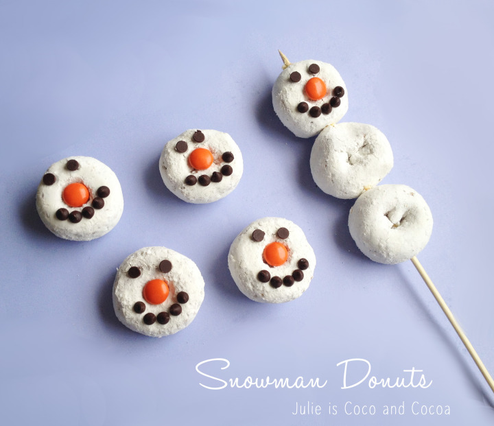 snowmen holiday donuts