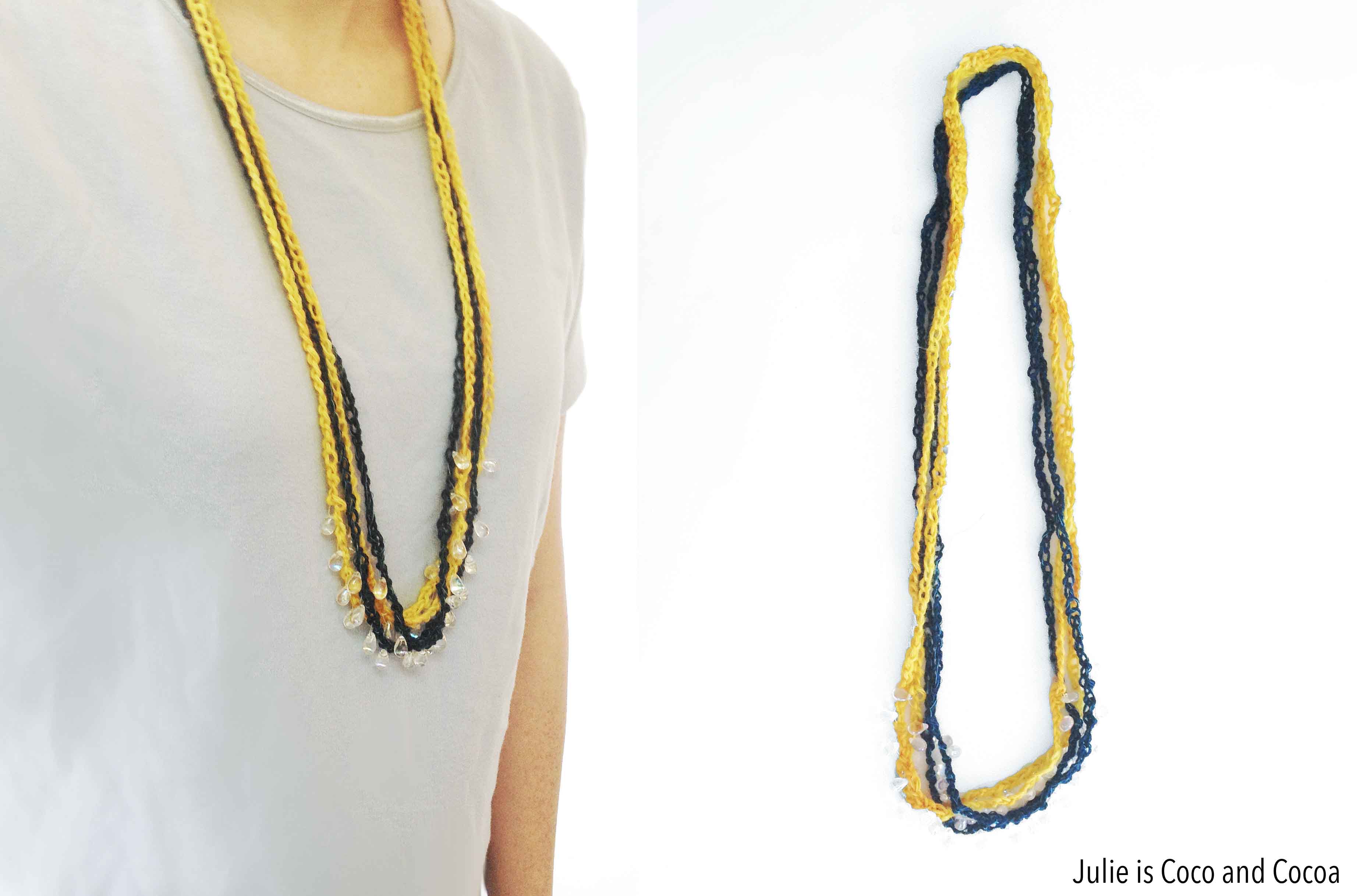 crochet bead necklace