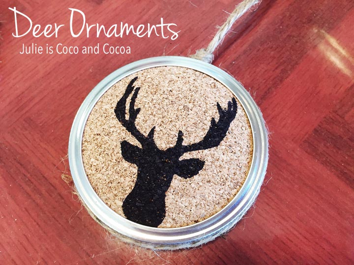 Deer Stag, Easy Mason Jar Ornaments