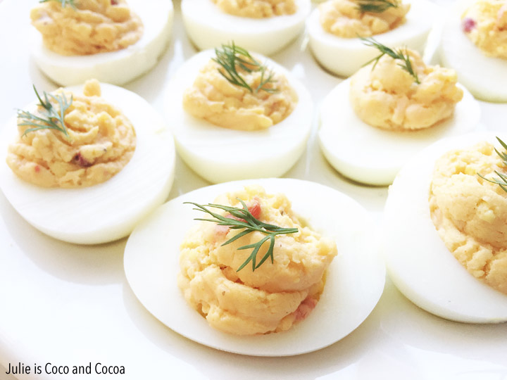 Pimiento Cheese Pinwheels and Deviled Eggs