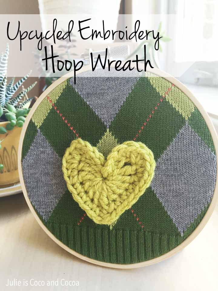 Upcycled Embroidery Hoop Wreath