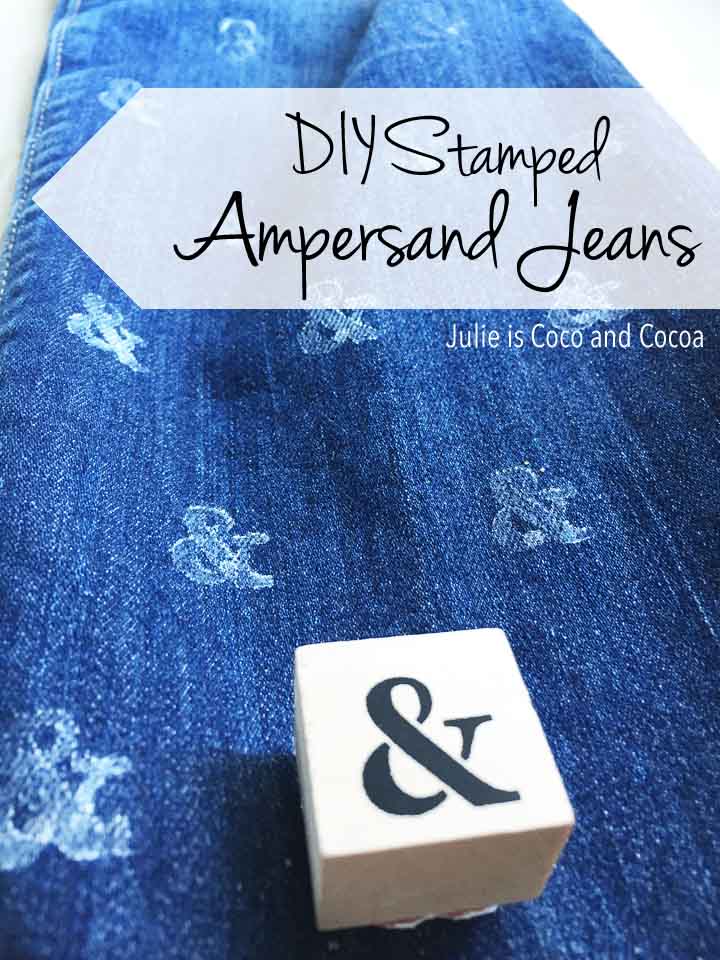 DIY Stamped Ampersand Jeans