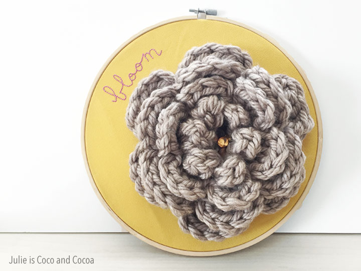 'Bloom' Embroidery Crochet Flower Hoop