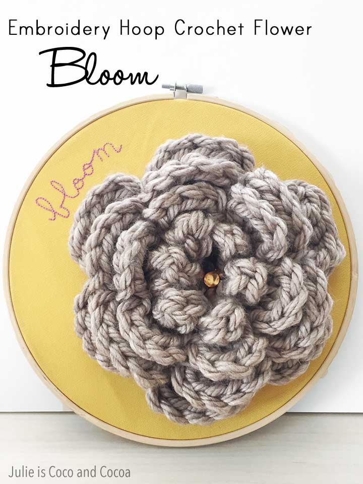 'Bloom' Embroidery Crochet Flower Hoop