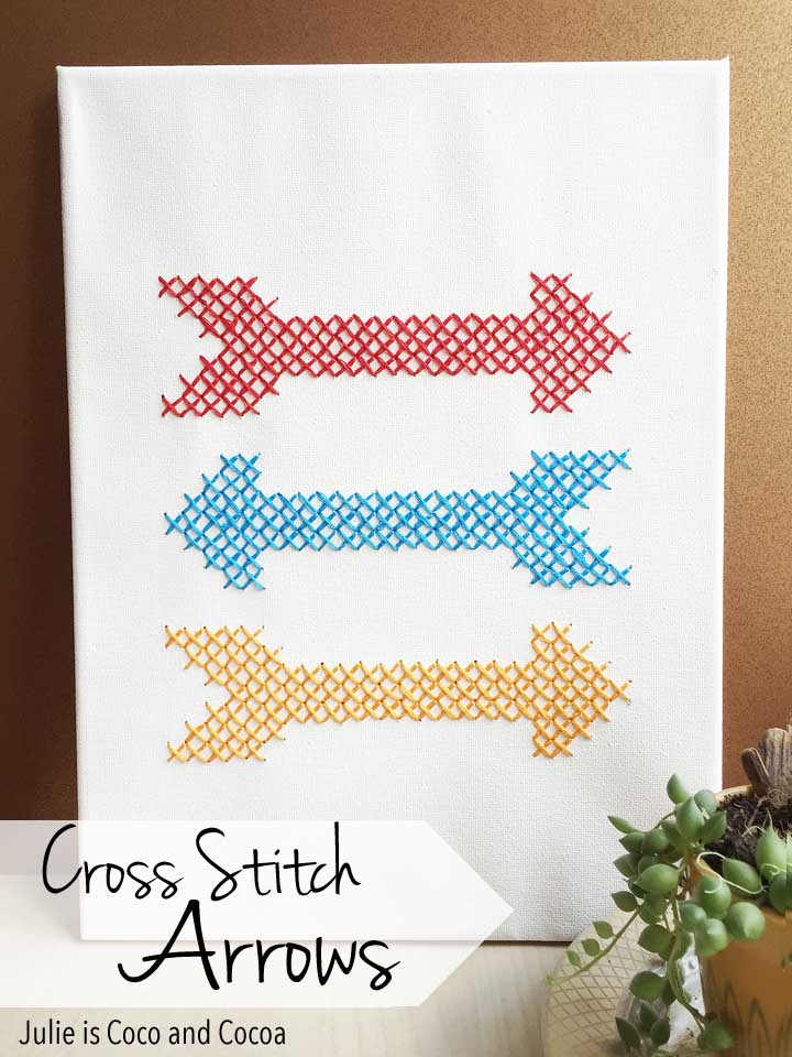Cross Stitch Arrows Canvas