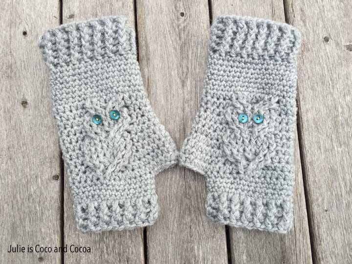 Owl Gloves Crochet Pattern