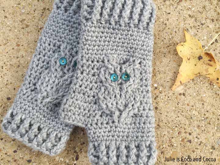 Owl Gloves Crochet Pattern