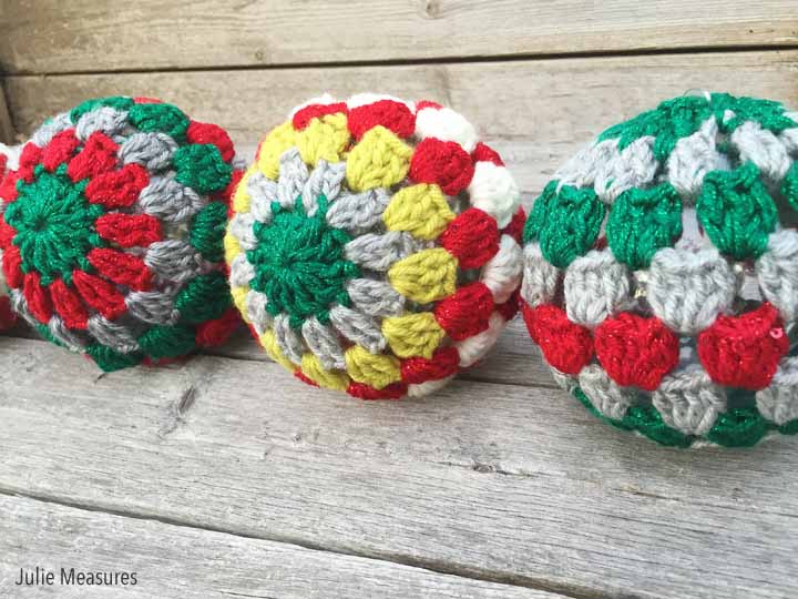 Crochet Granny Square Ornaments
