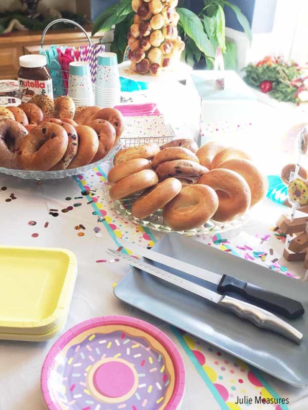 DIY Donut Hole Cake for a Donut Themed Baby Shower Julie Measures