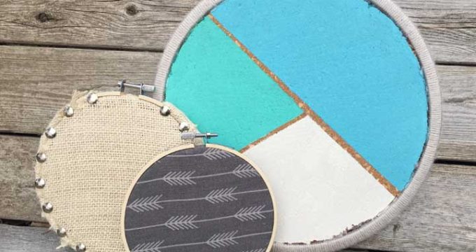 DIY Cork Embroidery Hoop Message Boards