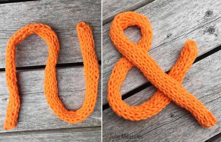 Knit icord Ampersand