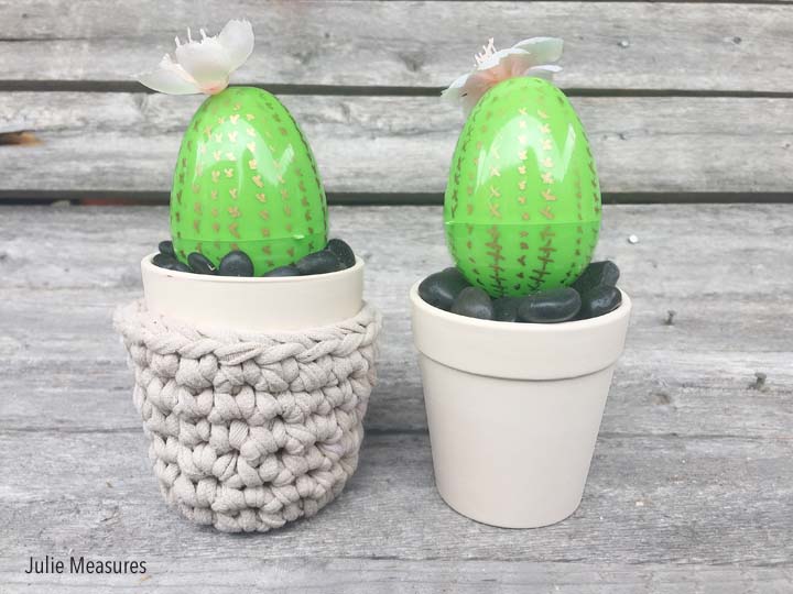 Plastic Egg Cactus TShirt Yarn Bowl