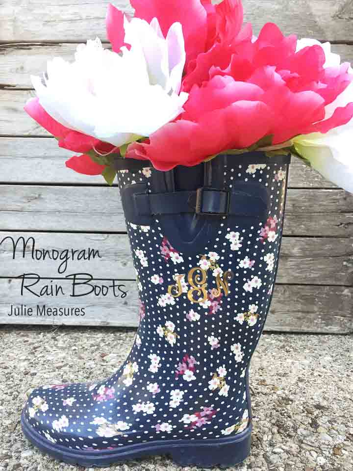 Spring Showers Monogrammed Rain Boots