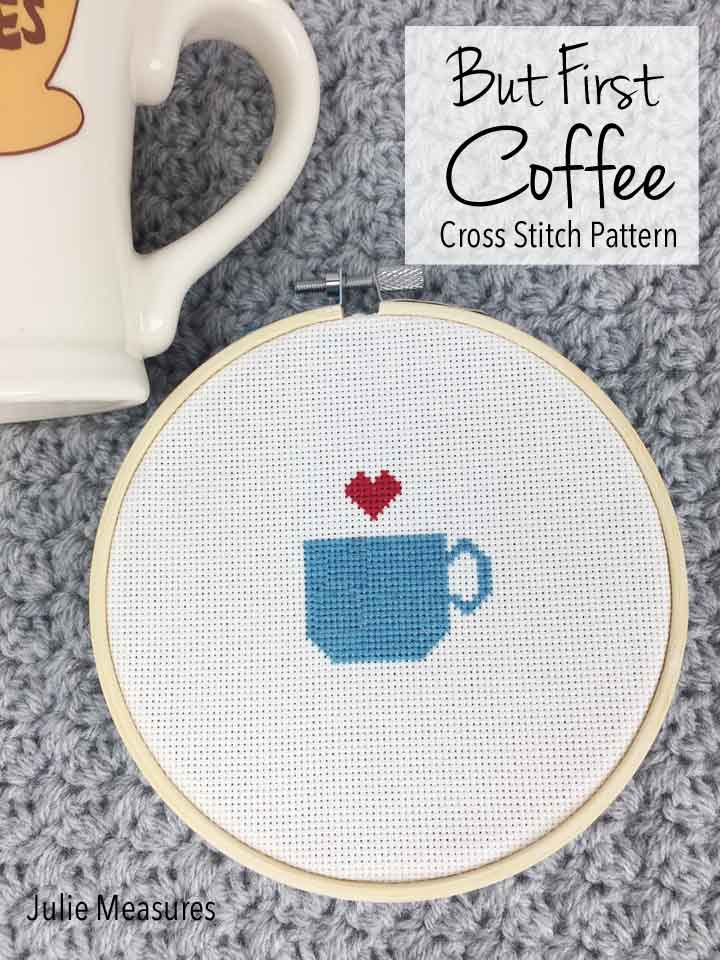But First, Coffee Cross Stitch Pattern PDF - Coffee Embroidery