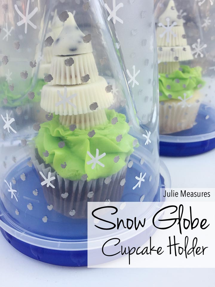 DIY Snow Globe Cupcake Holder