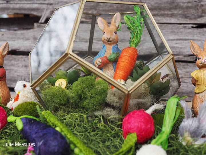 Spring Bunny Terrarium Centerpiece