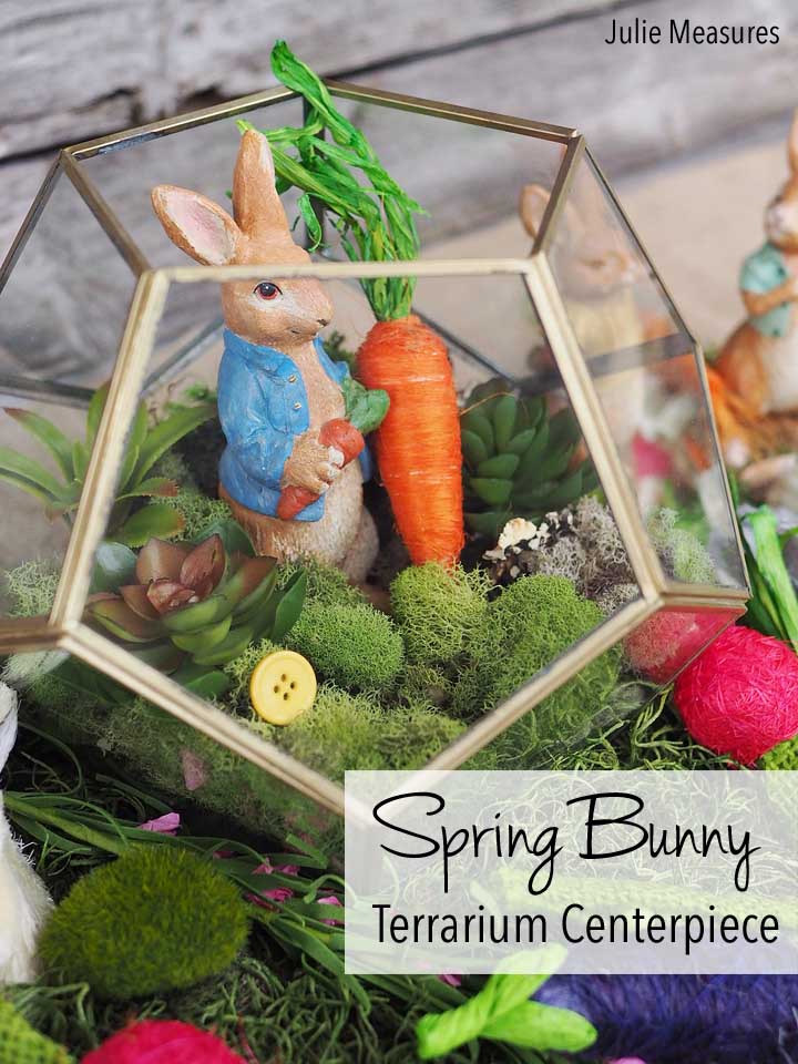 Spring Bunny Terrarium Centerpiece