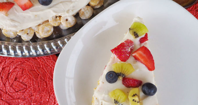 Breakfast Cereal Fruit Pizza