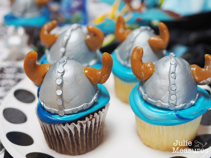 Viking Helmet Cupcakes