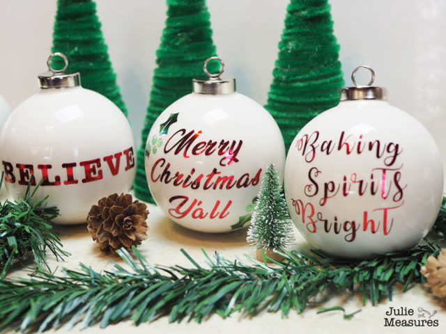 DIY Vinyl Christmas Ornaments - Julie Measures