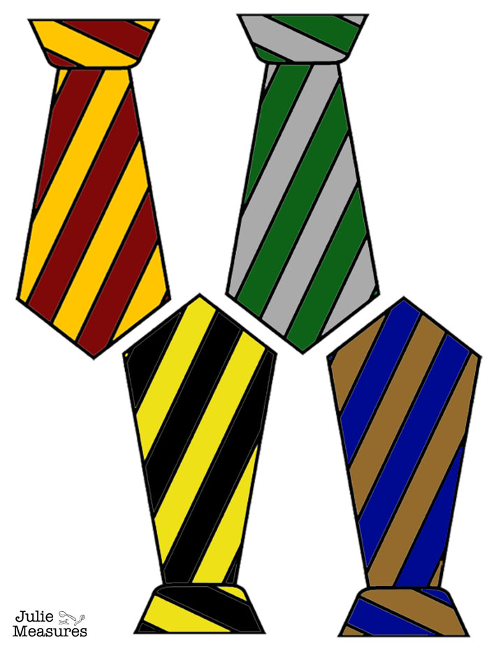 free printable hogwarts house ties for your harry potter party harry