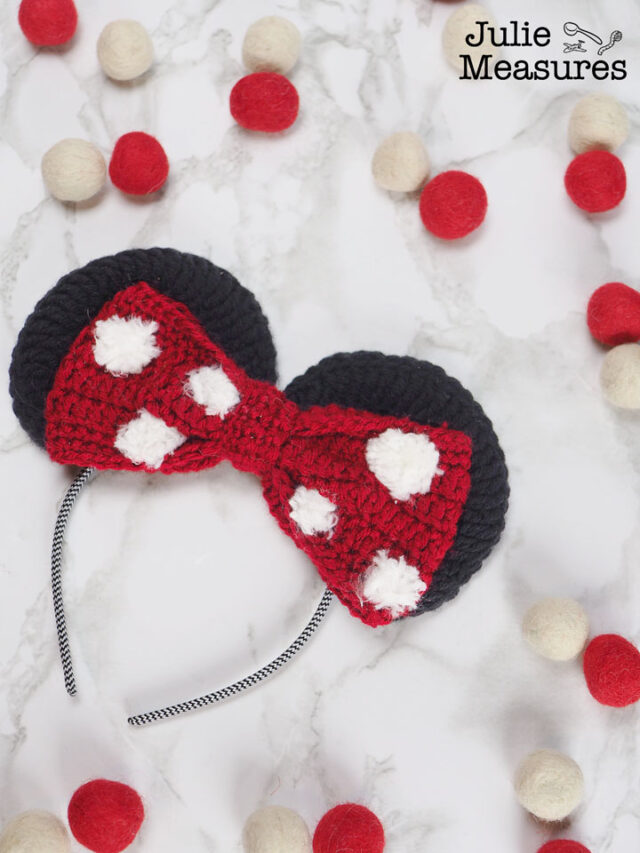 Crochet Minnie Mouse Ears Julie Measures