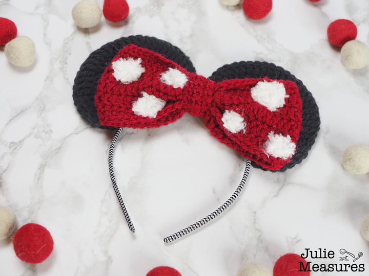 Crochet Minnie Mouse Ears Headband