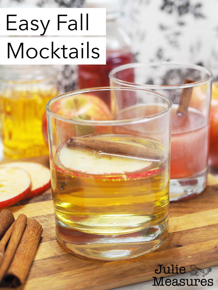 Spiced Apple Cider Mocktail and Sparkling Cranberry Cinnamon Mocktail