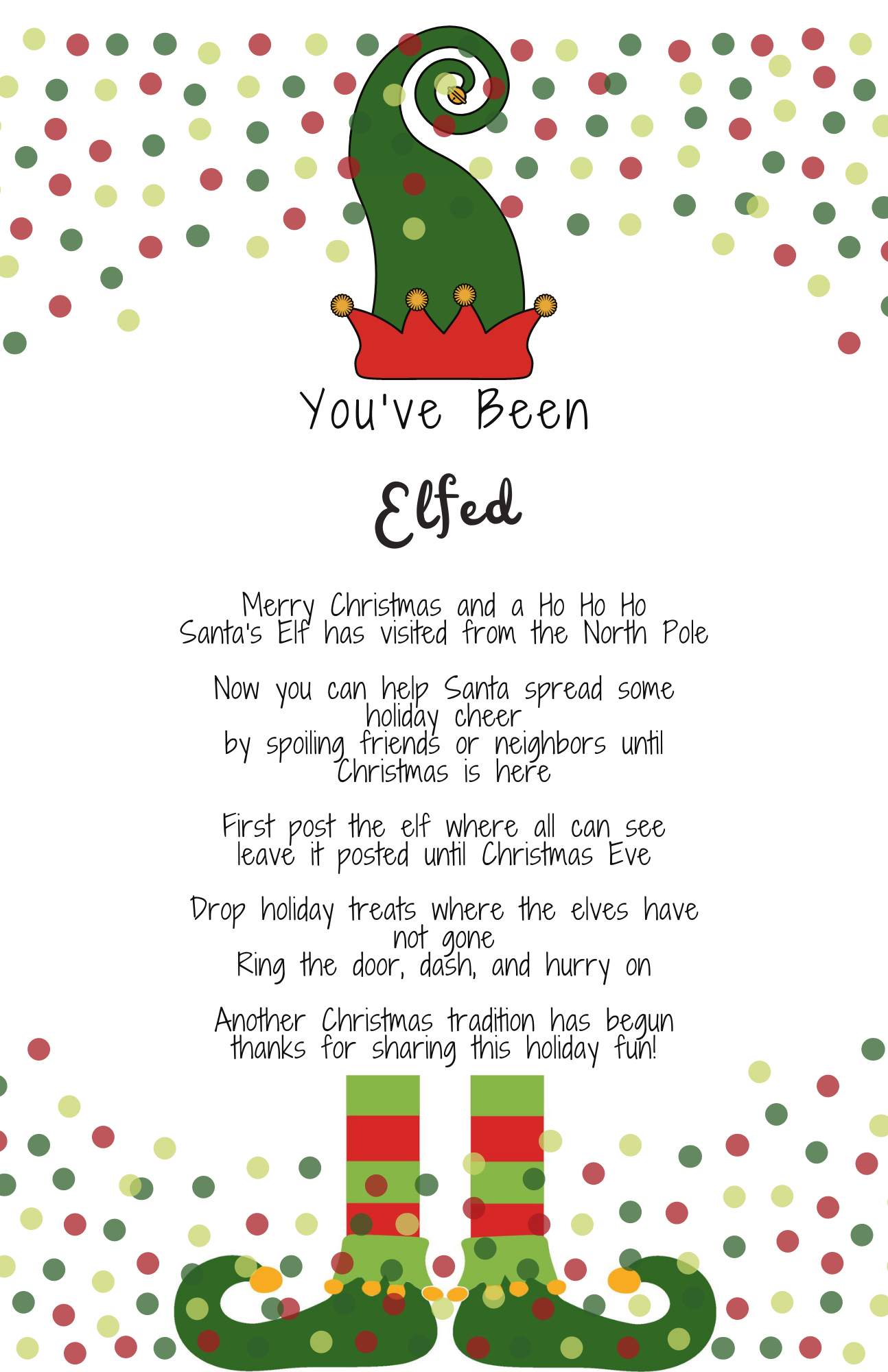 You've Been Elfed - Christmas Goody Basket - Julie Measures