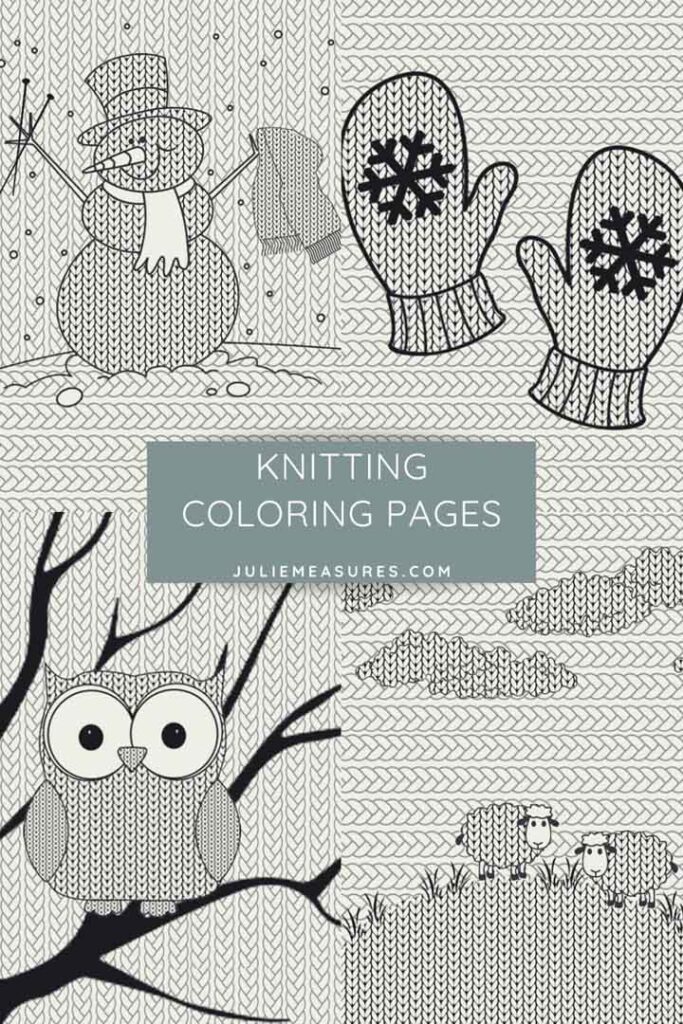 Download Printable Coloring Pages for Yarn Lovers with a Knitting Theme