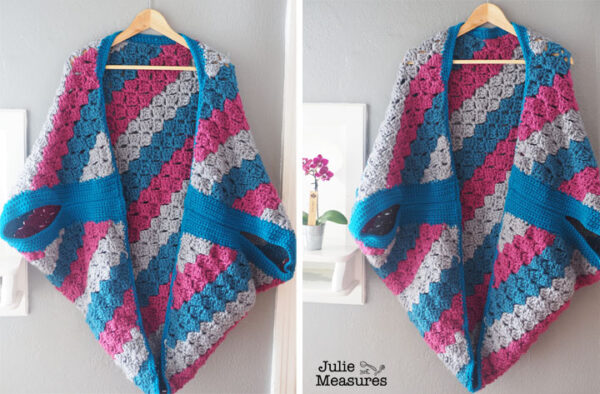 Easy Blanket Sweater Shawl - Crochet Pattern - Julie Measures