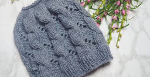 cable eyelet knit hat