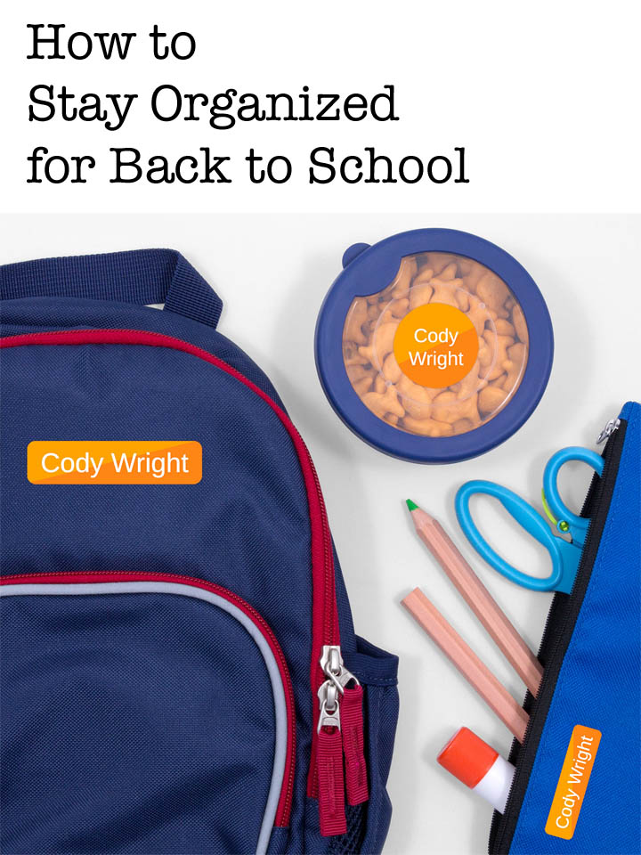 stay organized for back to school