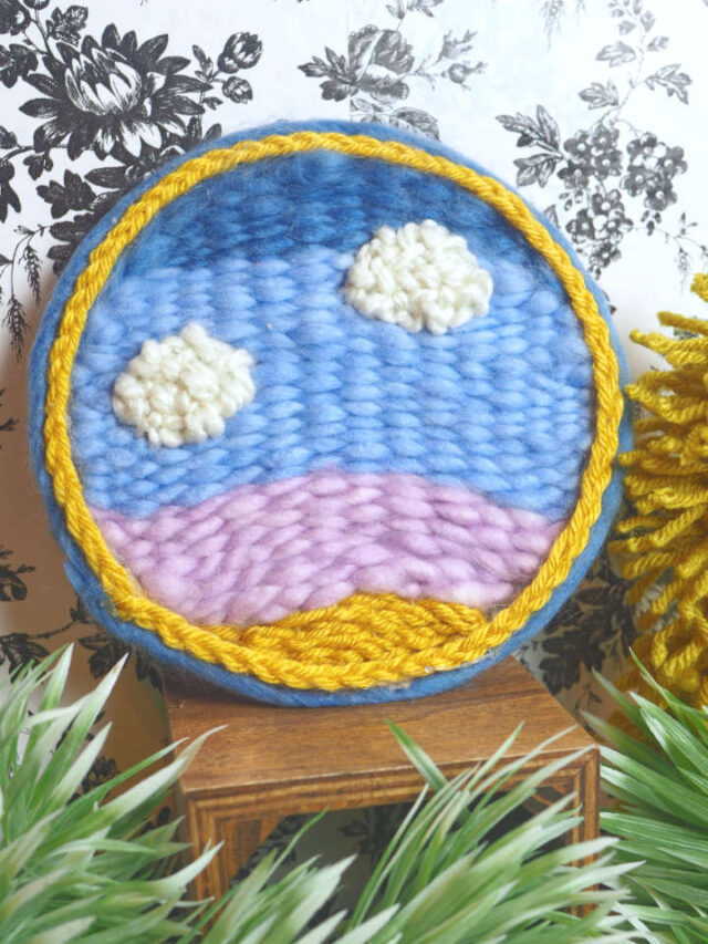 DIY Embroidery Hoop Weaving Julie Measures