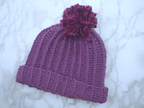Easy Ribbed Beanie - Free Crochet Hat Pattern - Julie Measures
