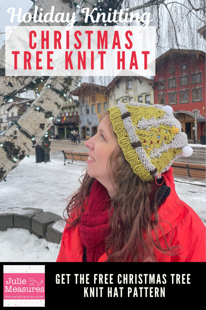 Knit Christmas tree hat